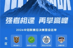 中冠总决赛分区：16队争3.5升乙名额 南区广东晨星、江苏常晋等队